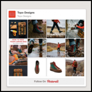 An example of a Board Widget. Image credit: Pinterest.